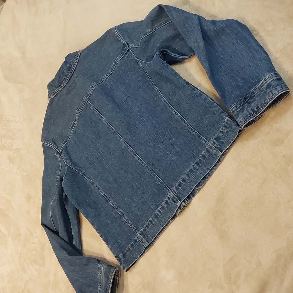 Vintage 80's JAMAICA BAY Blue Denim Button Up Jean Jacket Womens Size L - Picture 12 of 12